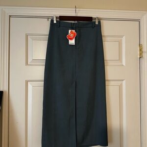 Chico's Dark Green Midi Skirt